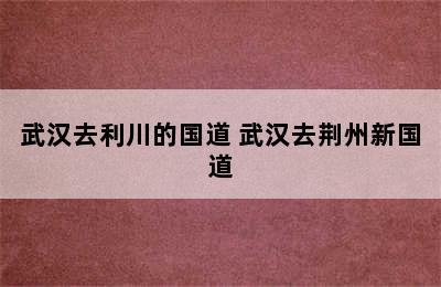 武汉去利川的国道 武汉去荆州新国道